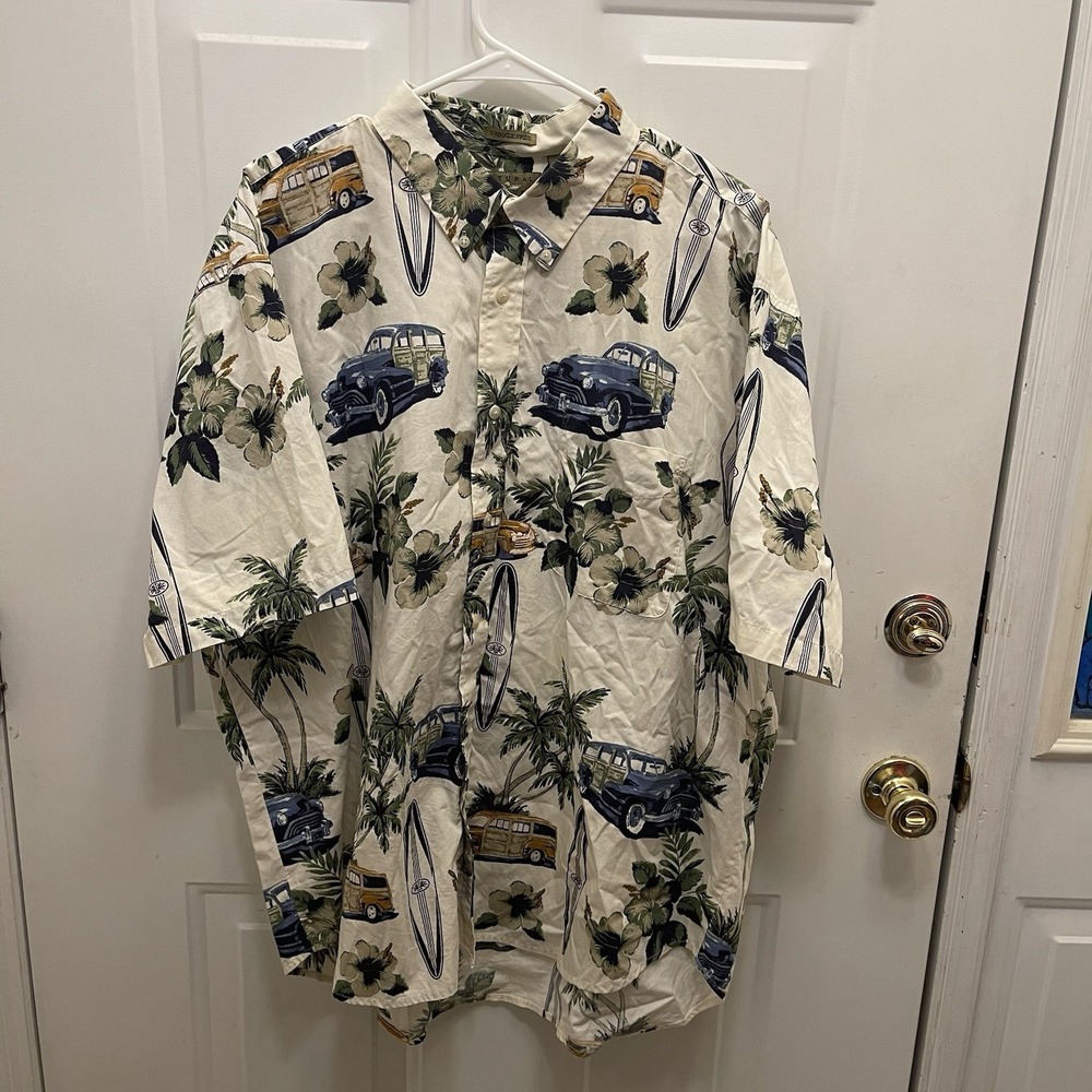 Natural Issue Hawaiian Shirt Wrinkle Free Mens‎ XXL Tropical Short Sleeve Surf - Picture 2 of 6